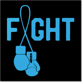 Cute Prostate Cancer Awareness Survivor Fighter Ribbon Posters and Art